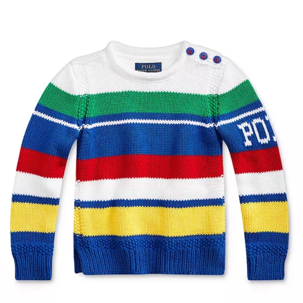 POLO RALPH LAUREN ⛵️GIRLS’ STRIPED ROLLNECK SWEATER